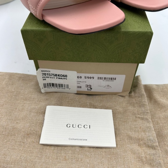 Women’s Gucci GG matelasse blush slide sandals size 39 made in Italy - Picture 4 of 10